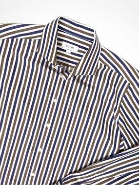 Eton Contemporary Multi-Stripe Button Down | XL